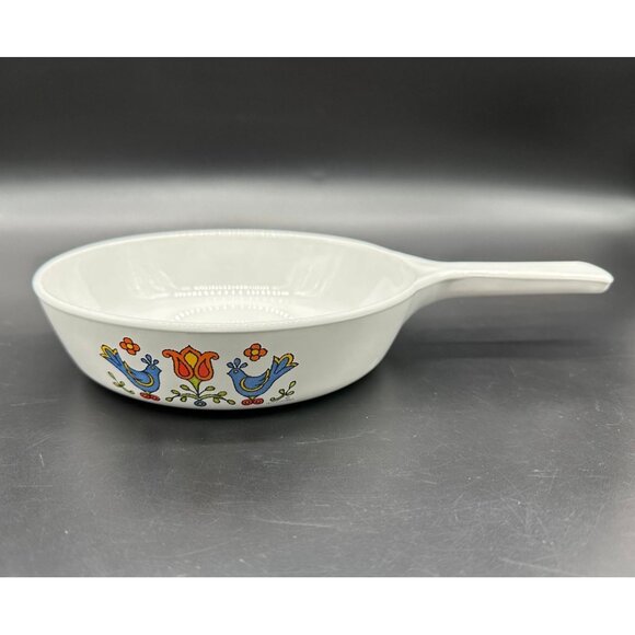 Vintage Corningware Pan Festival Pennsylvania Dutch Birds Sauce Skillet 1975 - Picture 4 of 10